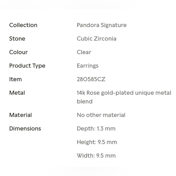 14k rose gold plated Pandora earrings 😍 - Picture 4 of 4